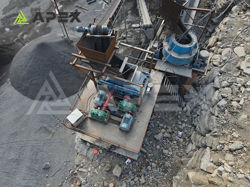 Granite sand maker at production site